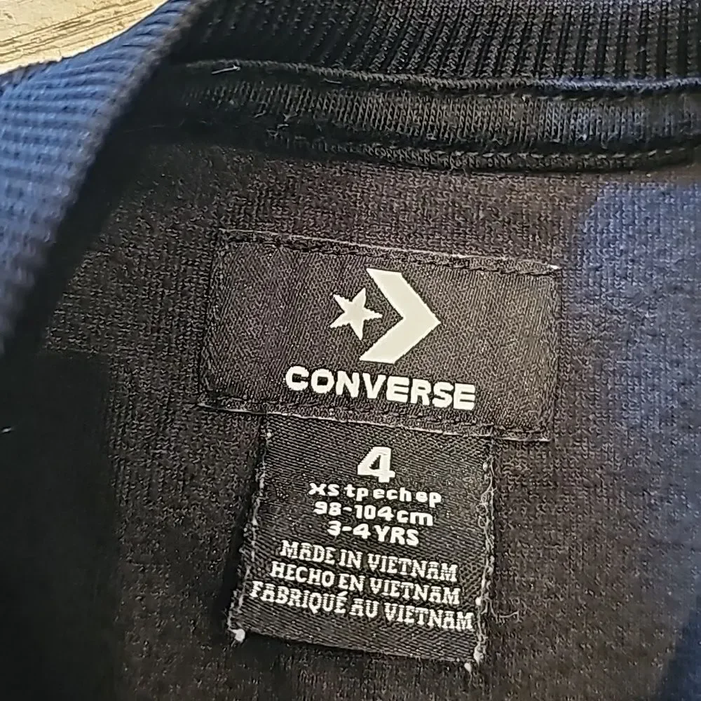 Black velvet jogger set XS size 4 Converse